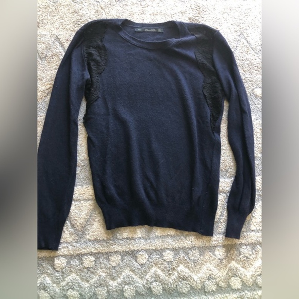 Zara small knit sweater blue